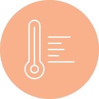 Temperature Hot Line Multi Circle Icon vector