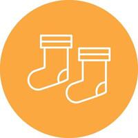 Socks Line Multi Circle Icon vector