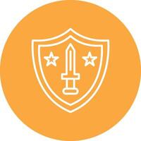 Shield Line Multi Circle Icon vector