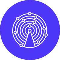 Sonar Line Multi Circle Icon vector