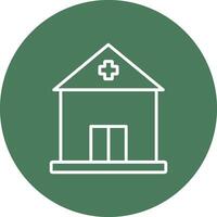 Building Line Multi Circle Icon vector