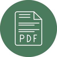 Pdf Line Multi Circle Icon vector