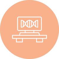 Dna Strand Line Multi Circle Icon vector