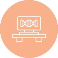 Dna Strand Line Multi Circle Icon vector