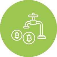 Coin Faucet Line Multi Circle Icon vector