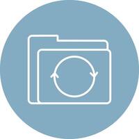 Folder Line Multi Circle Icon vector