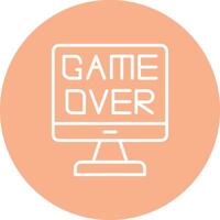 Game Over Line Multi Circle Icon vector