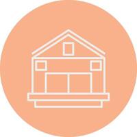 Barn Line Multi Circle Icon vector