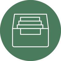 Archive Line Multi Circle Icon vector