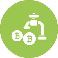 Coin Faucet Glyph Multi Circle Icon vector