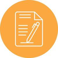 Document Line Multi Circle Icon vector