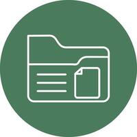 Folder Line Multi Circle Icon vector