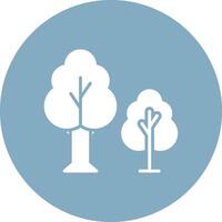 Trees Glyph Multi Circle Icon vector