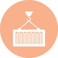 Container Loading Glyph Multi Circle Icon vector