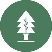 Tree Glyph Multi Circle Icon vector