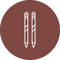 EyeLine Multi Circler Pencils Line Multi Circle Icon vector