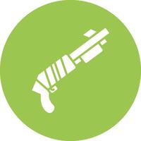 Gun Glyph Multi Circle Icon vector