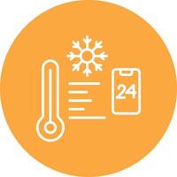 Temperature Control Line Multi Circle Icon vector