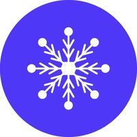 copo de nieve glifo multi circulo icono vector