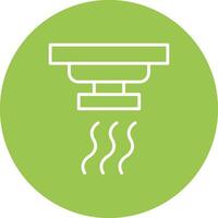 Smoke Detector Line Multi Circle Icon vector