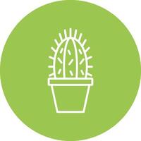 Cactus Line Multi Circle Icon vector