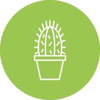 Cactus Line Multi Circle Icon vector