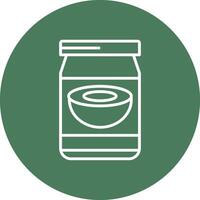 Coconut Oil Line Multi Circle Icon vector