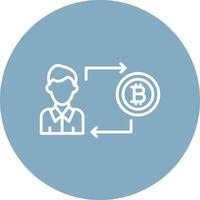Bitcoin Trading Line Multi Circle Icon vector