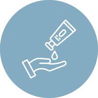 Hand Cream Line Multi Circle Icon vector