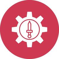 Attack Glyph Multi Circle Icon vector