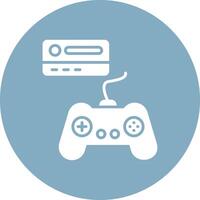 Gaming Console Glyph Multi Circle Icon vector