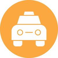 Taxi Glyph Multi Circle Icon vector