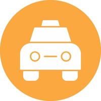 Taxi glifo multi circulo icono vector