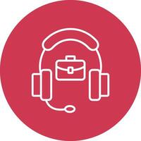 Support Line Multi Circle Icon vector