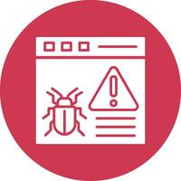 Virus Warning Glyph Multi Circle Icon vector