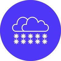 nieve línea multi circulo icono vector