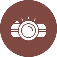 Projector Glyph Multi Circle Icon vector