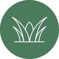 Grass Line Multi Circle Icon vector