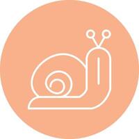 Snail Line Multi Circle Icon vector