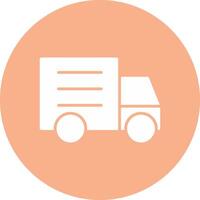 Truck Glyph Multi Circle Icon vector