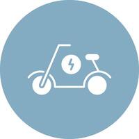 scooter glifo multi circulo icono vector