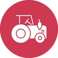 tractor glifo multi circulo icono vector