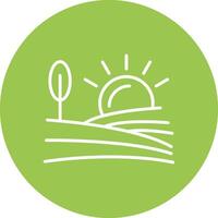 Farm Line Multi Circle Icon vector