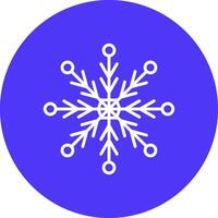 Snowflake Line Multi Circle Icon vector