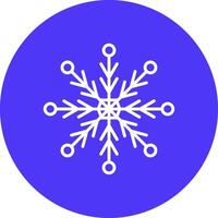 copo de nieve línea multi circulo icono vector