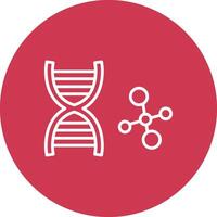 Dna Line Multi Circle Icon vector