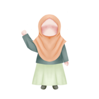 linda muslimah ilustración png