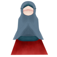 muslimah Orando ilustración png