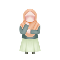 fofa muslimah ilustração png