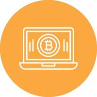 Bitcoin Mining Line Multi Circle Icon vector
